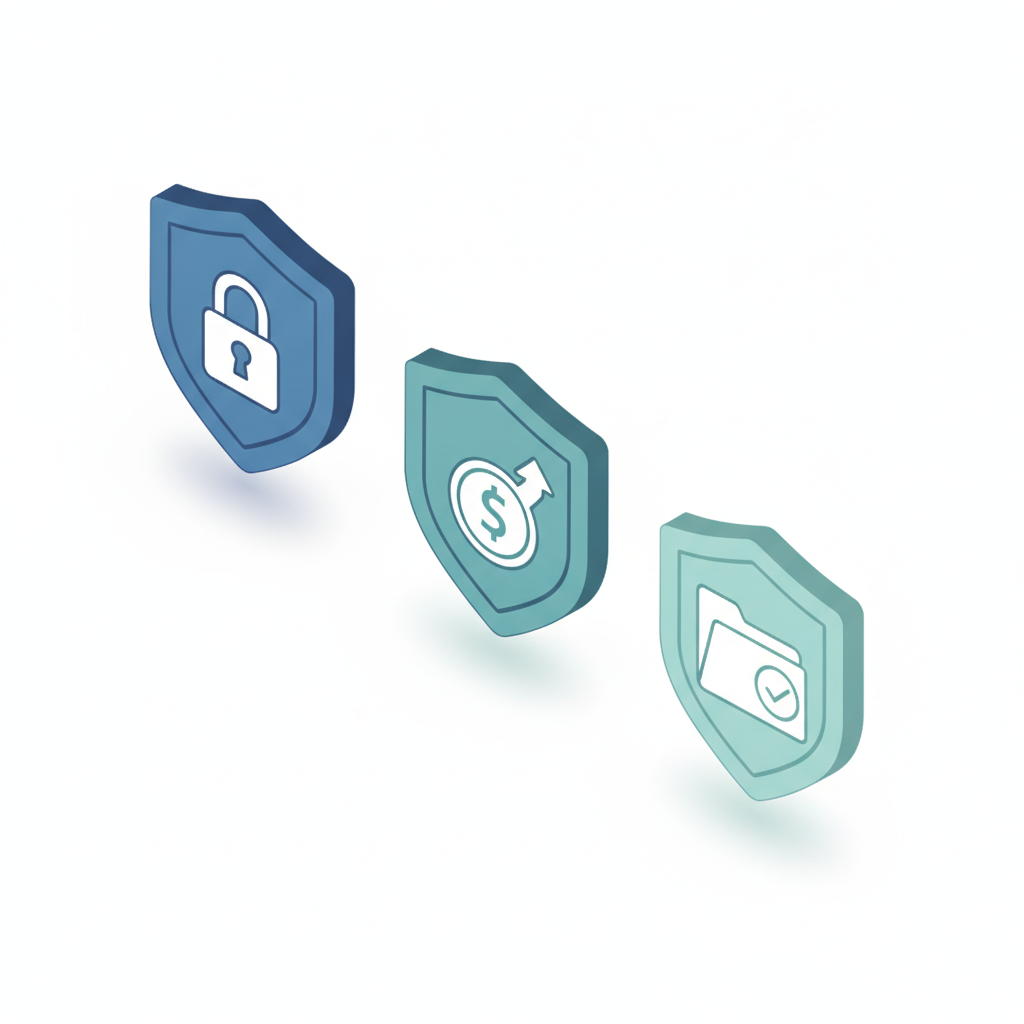 Illustration of the three know-how criteria: confidentiality, commercial value, and protective measures